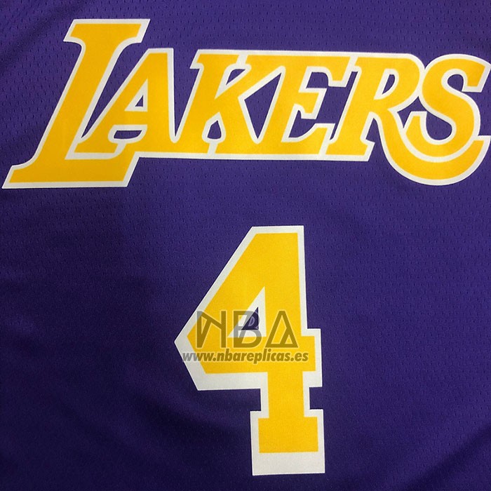 Camiseta Los Angeles Lakers Rajon Rondo NO 4 Statement Edition 2021-22 Violeta